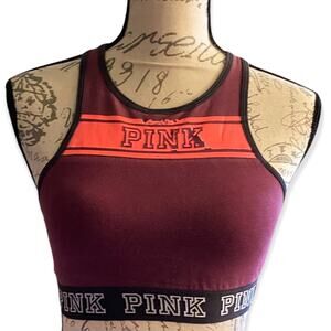 Victoria’s Secret Pink Maroon Red Sports Bra Size Small